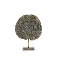 Light&Living Ornament op voet 25x6,5x34cm Leaf Antiek Brons